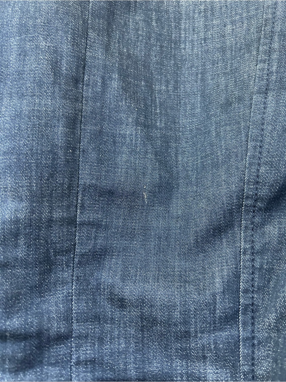 White House black market Navy Double-Breasted denim Cotton Jacket - Picture 5 of 5